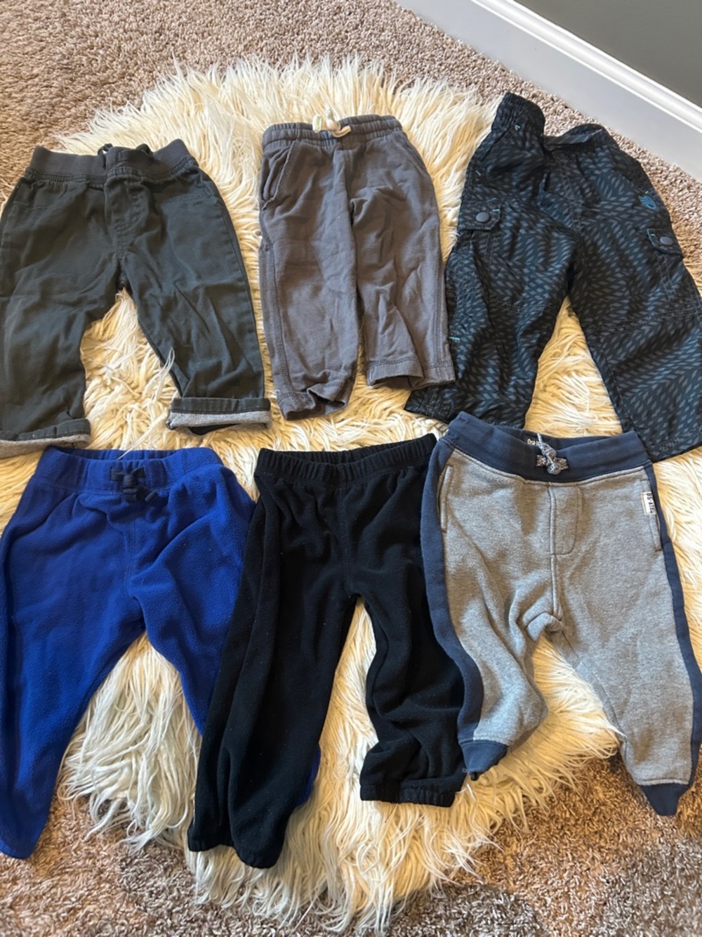 12 month boys Bottoms mixed brands Bundle - comfy pants